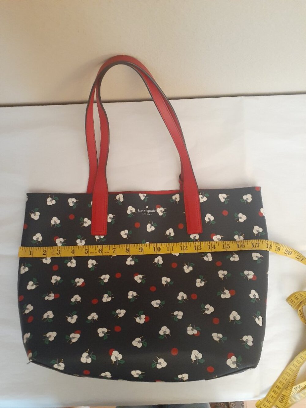 Kate Spade Floral  Reversible Leather Tote Bag - Picture 15 of 16